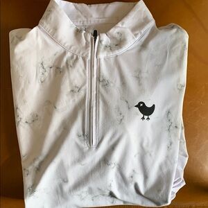 Bad Birdie White Marble Quarter-Zip Pullover